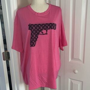 Louis Vuitton Barbie Pink Custom T-Shirt-NWT